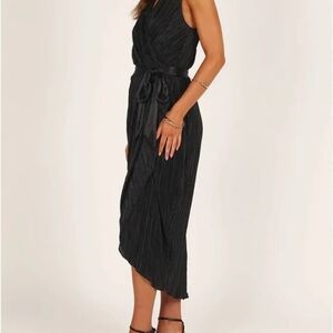 Elegant Asymmetrical Black Dress